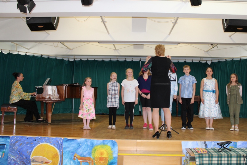Children creating art